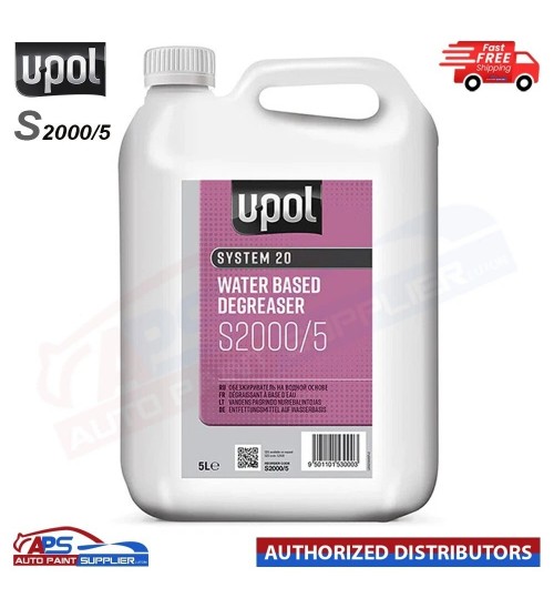 U-POL SYSTEM 20 WATER BASED DEGREASER S2000/5 Panel Wipe 5 Litre